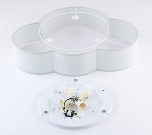 Plafonieră Cloud din metal, gri, 4 becuri