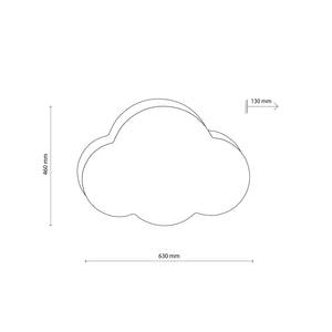 Plafonieră Cloud din metal, in, 4 becuri