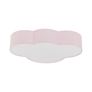 Plafonieră Cloud din metal, roz pastel, 4 becuri
