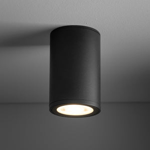 Plafonieră Flare din sticlă, negru