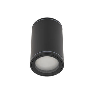 Plafonieră Flare din sticlă, negru