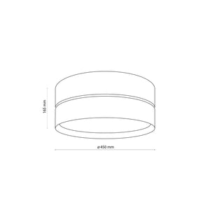 Plafonieră Hilton 450, negru și auriu