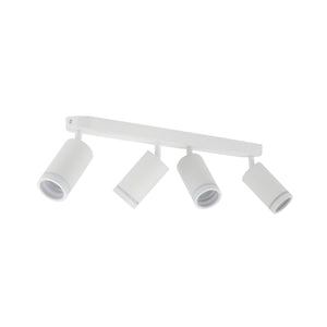 Plafonieră Jet din metal, alb, 4 becuri