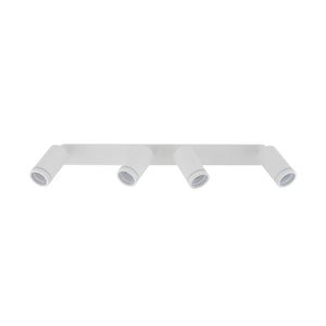 Plafonieră Jet din metal, alb, 4 becuri