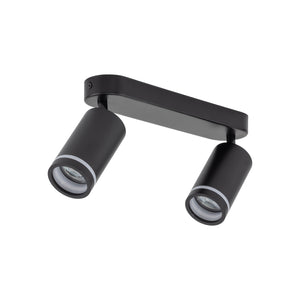 Plafonieră Jet din metal, negru, 2 becuri