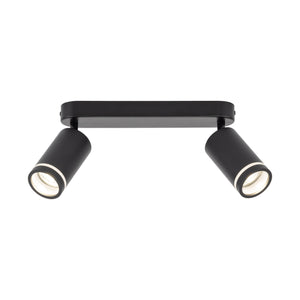 Plafonieră Jet din metal, negru, 2 becuri