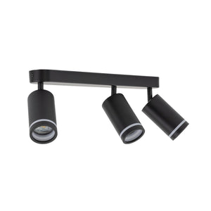 Plafonieră Jet din metal, negru, 3 becuri