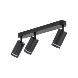 Plafonieră Jet din metal, negru, 3 becuri