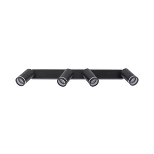 Plafonieră Jet din metal, negru, 4 becuri