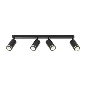 Plafonieră Jet din metal, negru, 4 becuri