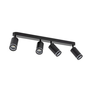 Plafonieră Jet din metal, negru, 4 becuri