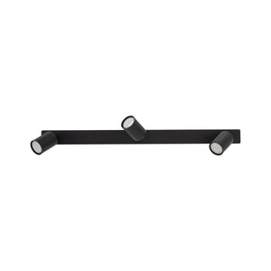 Plafonieră Nex încastrată din metal, negru, 3 becuri