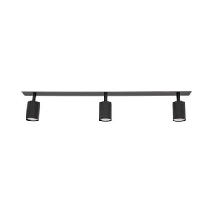 Plafonieră Nex încastrată din metal, negru, 3 becuri