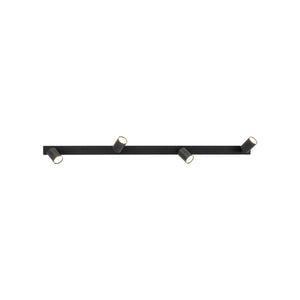 Plafonieră Nex încastrată din metal, negru, 4 becuri