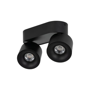 Plafonieră Spark Duo din aluminiu, negru