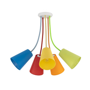 Plafonieră Wire Colour, multicolor, 5 becuri