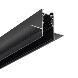 Șină Magnetic Easy încastrată din aluminiu, negru, 2 m