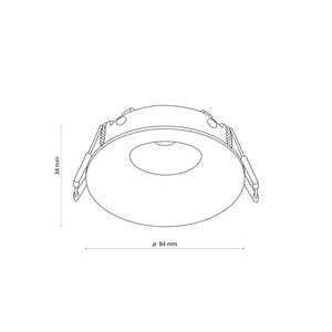 Spot încastrat Eye din aluminiu din metal, negru