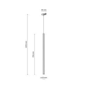 Spot pentru șină Tracer din aluminiu, maro, Înălțime 2250 mm