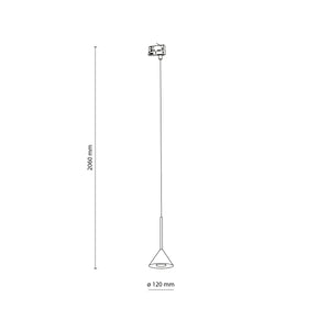 Spot pentru șină Tracer Cono Mini (MR11) cu 3 circuite, negru