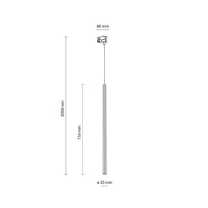 Spot pentru șină Tracer Ferro 750 cu 3 circuite și bec inclus, maro