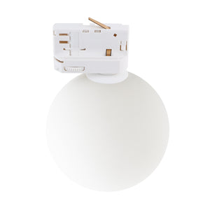 Spot pentru șină Tracer sticlă cu 3 circuite, alb, Înălțime 170 mm