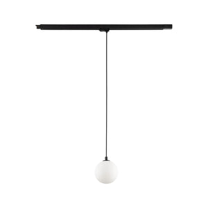 Spot pentru șină Tracer sticlă cu 3 circuite, negru alb, Înălțime 2050 mm