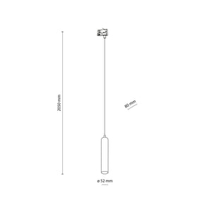 Spot pentru șină Tracer Tube cu 3 circuite, negru
