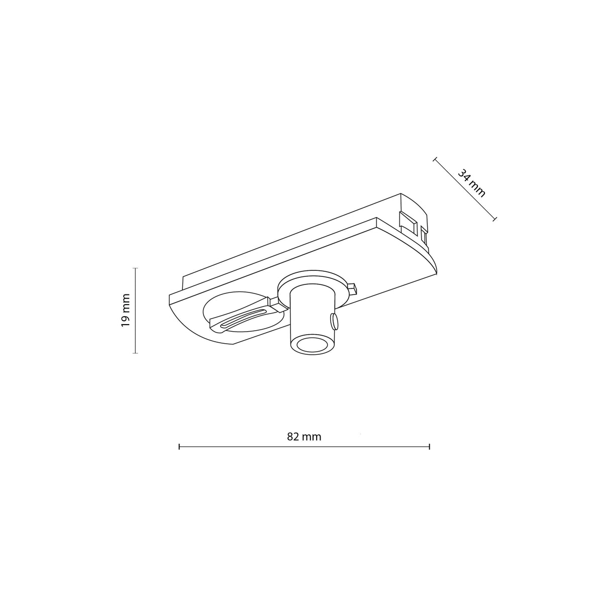 Adaptor Tracer 1L Slim cu blocare, negru