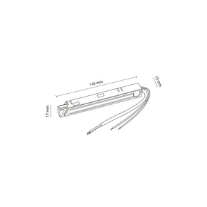 Alimentare Magnetic Easy pentru șină din aluminiu, alb