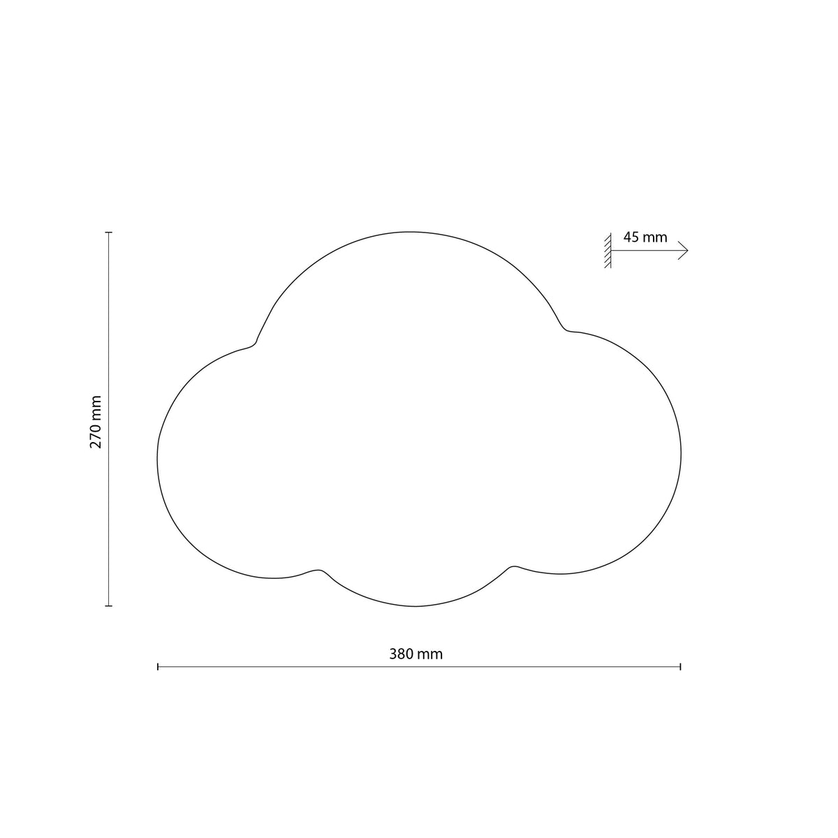 Aplică Cloud din metal, alb
