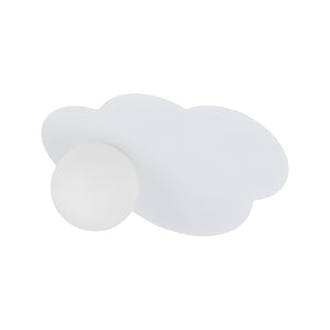 Aplică Cloud New din sticlă, alb