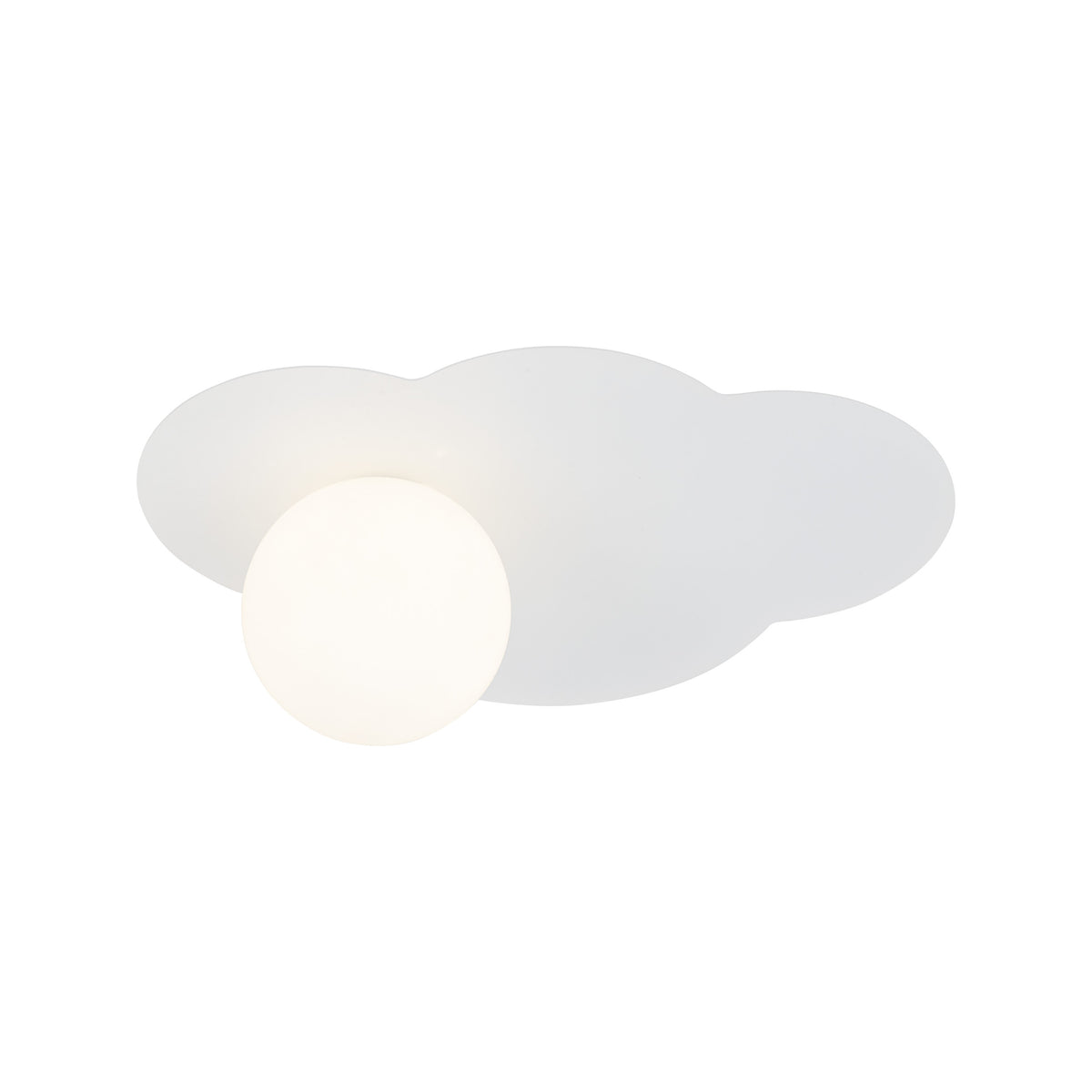 Aplică Cloud New din sticlă, alb