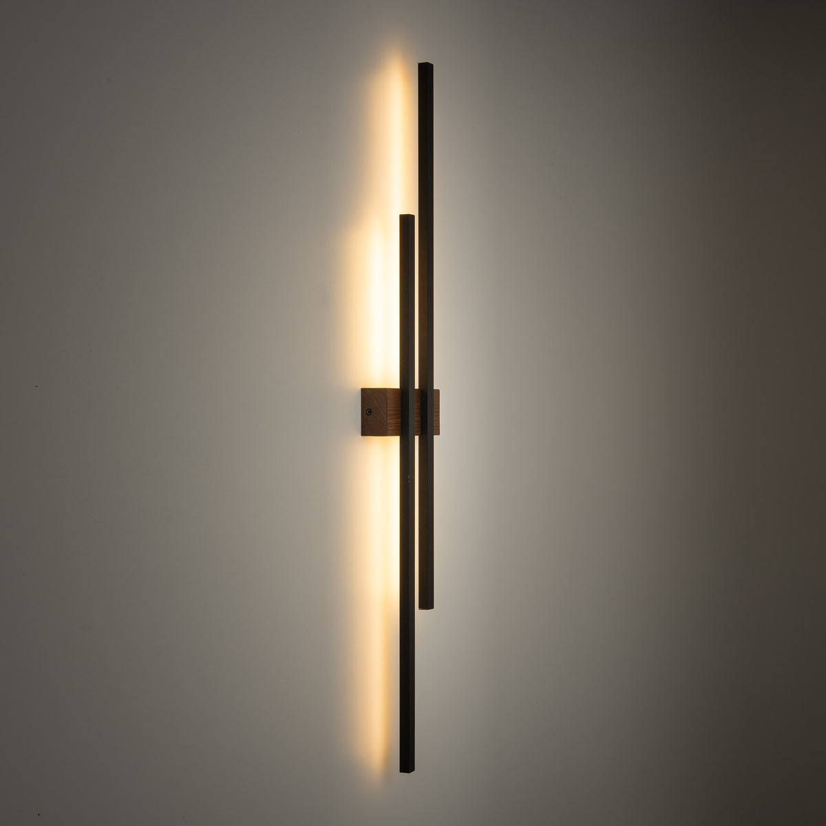 Aplică Flash, lemn nuc, 2 becuri
