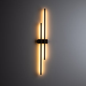 Aplică Flash, maro lemn, 55 × 130 × 900 mm