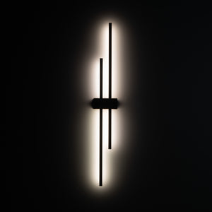 Aplică Flash, maro lemn, 55 × 130 × 900 mm