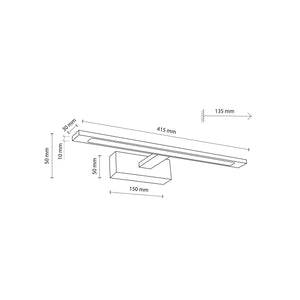 Aplică Gallery din metal, negru, 12 W
