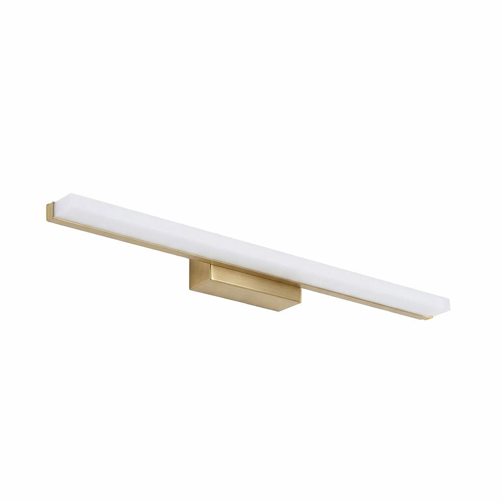 Aplica Delta în auriu periat: difuzor pe șină periată (60 cm lățime)