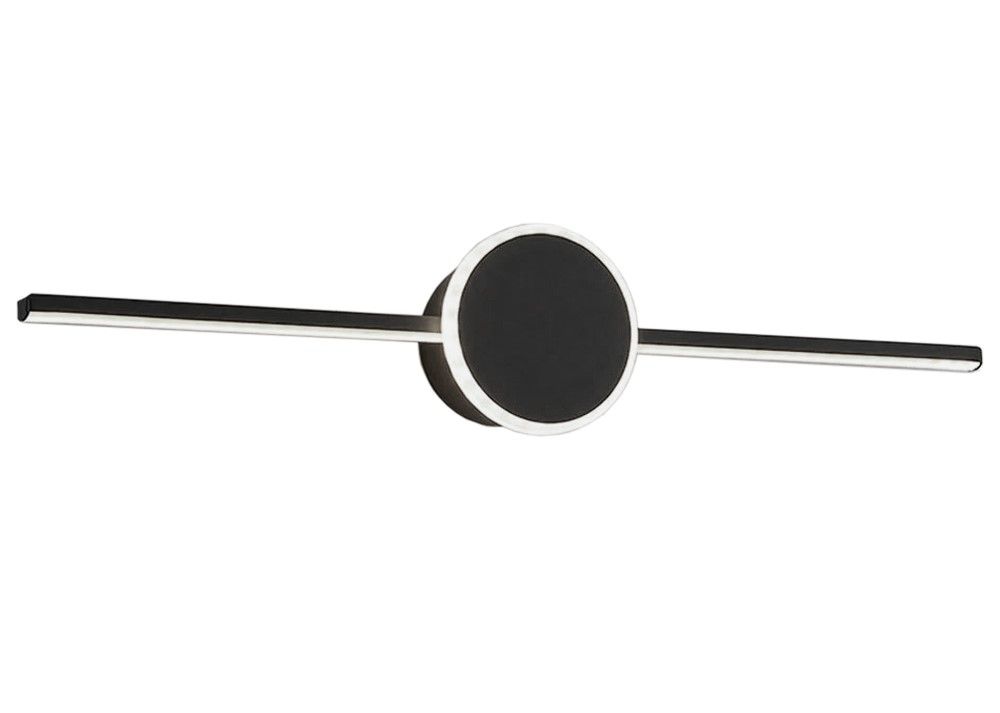 Aplica Luneta în negru, 81 cm lățime, pe fundal alb