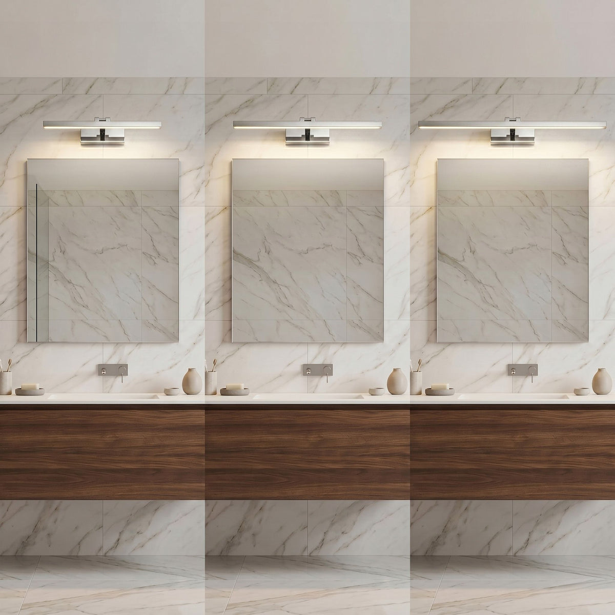 Aplica Pilar în crom: fiecare deasupra unei oglinzi