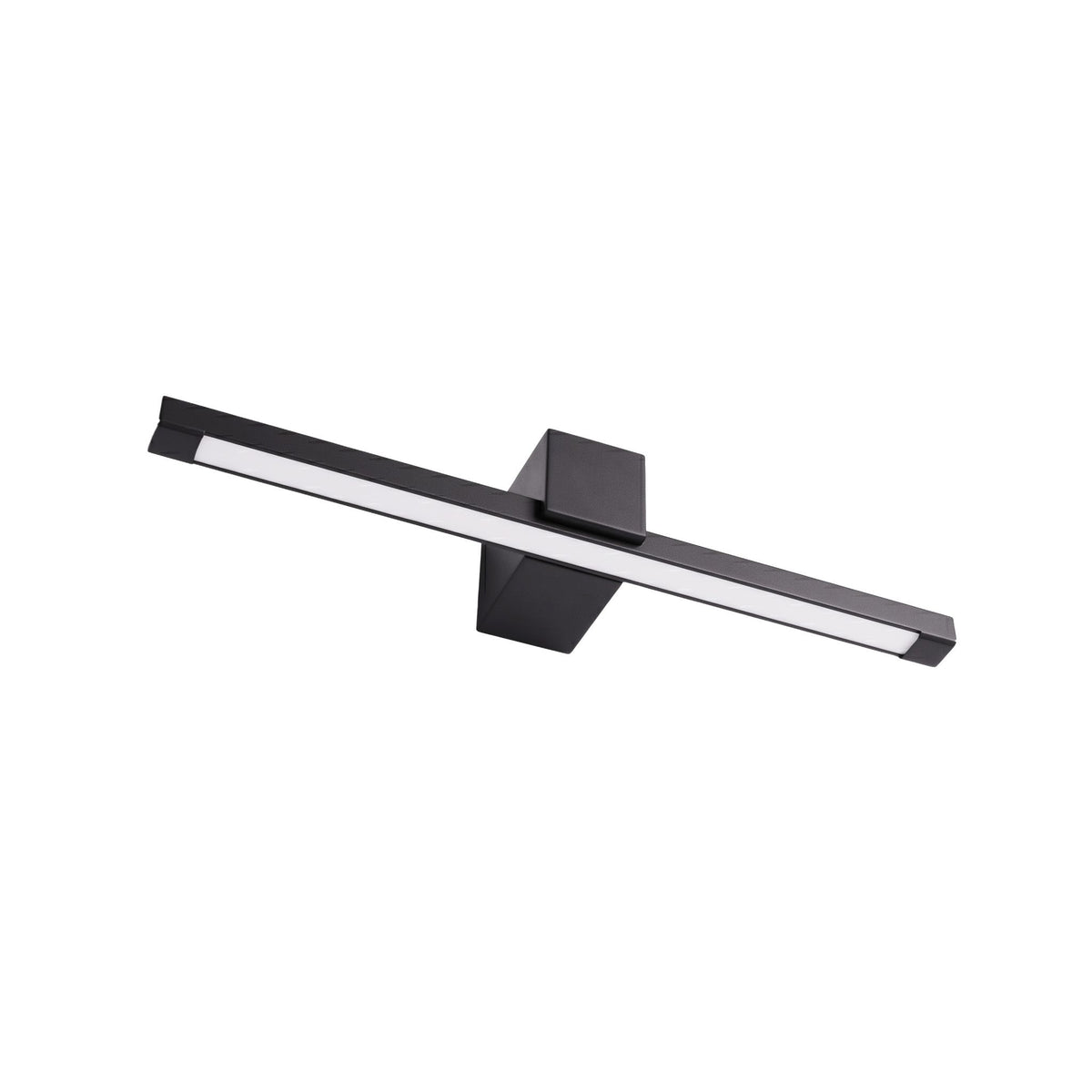 Aplica Tetra în negru, 40 cm lățime, pe fundal alb