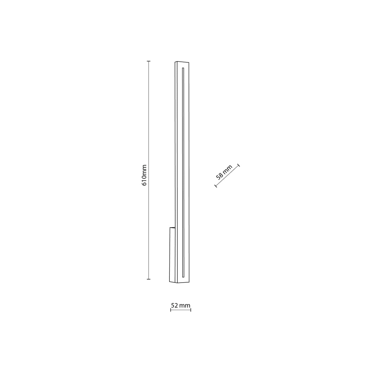 Aplică Linea, gri, 12 W