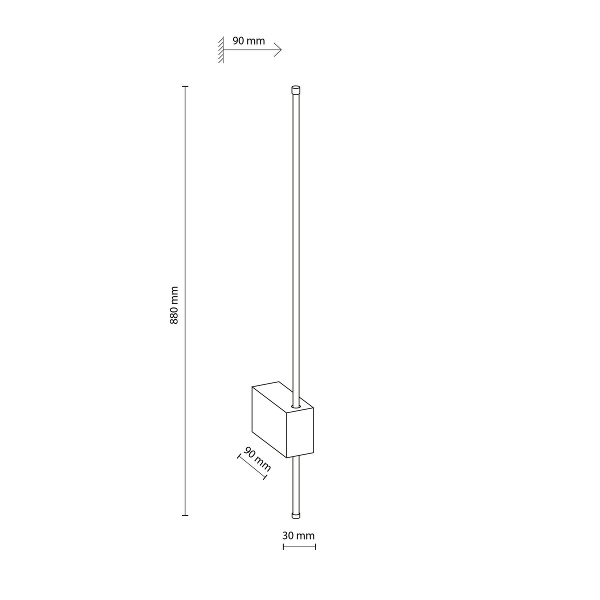 Aplică Lixa din aluminiu, alb, 12 W