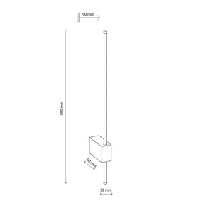 Aplică Lixa din aluminiu, negru, 12 W