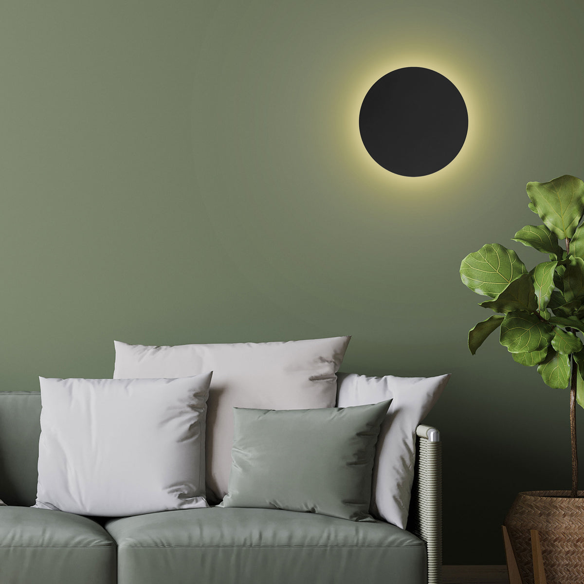 Aplică Luna 300 din metal, negru