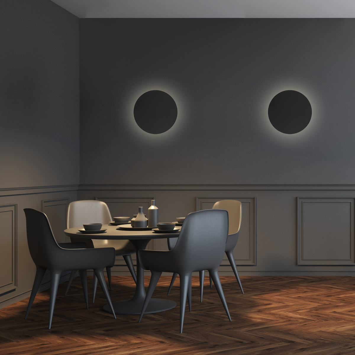 Aplică Luna 300 din metal, negru