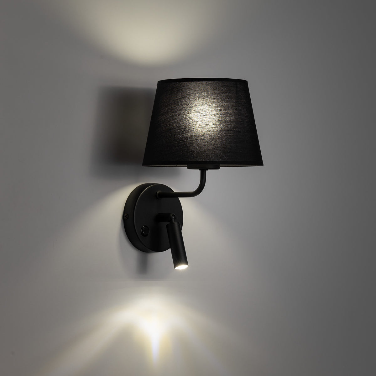 Aplică Maja cu soclu E27 și G9, negru, Lungime 230 mm, lățime 200 mm