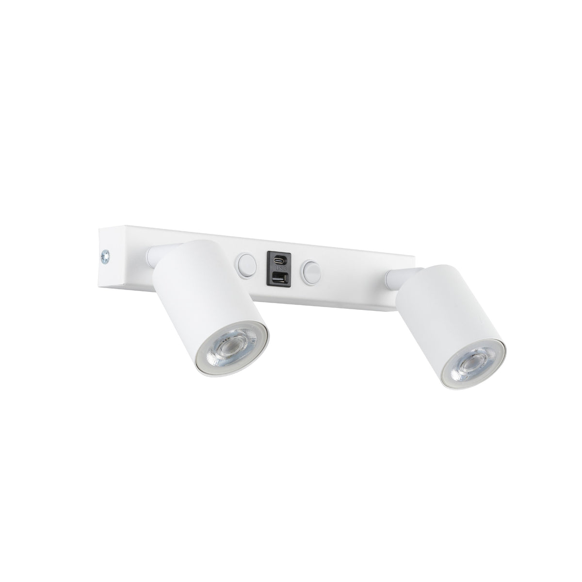 Aplică Nex USB din oțel, alb, 10 W