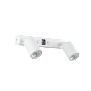 Aplică Nex USB din oțel, alb, 10 W