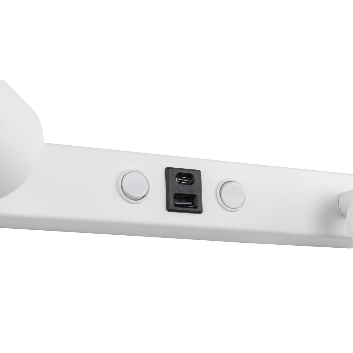 Aplică Nex USB din oțel, alb, 10 W